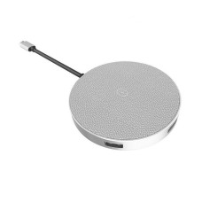 Бездротовий зарядний пристрій Wiwu Apollo silver з хабом Type-C для iPhone Бездротовий зарядний пристрій Wiwu Apollo silver з хабом Type-C для iPhone