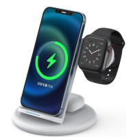 Бездротовий зарядний пристрій Wiwu 3in1 Power Air 15W Wi-W002 white
