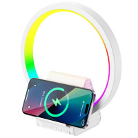 Бездротовий зарядний пристрій Wiwu 2in1 Wi-W021 Wireless Charger+Bluetooth Speaker white