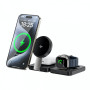 Беспроводное зарядное устройство MagSafe Wiwu Wi-W028 Wireless Charger 3in1 15W black