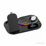 Беспроводное зарядное устройство + часы A06 4 in 1 Fast 30W black