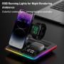 Беспроводное зарядное устройство + часы A93 4 in 1 Fast 30W black