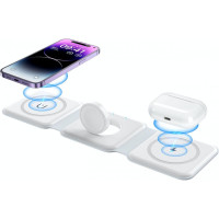 Бездротовий зарядний пристрій MD-WXC003 Wireless Charger 3in1 white