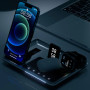 Бездротовий зарядний пристрій + годинник R11 4 in 1 30W black