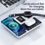 Бездротовий зарядний пристрій + годинник R11 4 in 1 30W silver