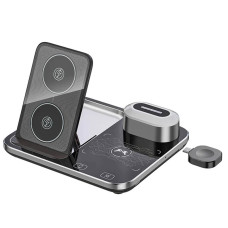 Бездротовий зарядний пристрій + нічник R12 4 in 1 30W black