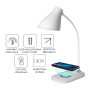 Бездротовий зарядний пристрій + настільна лампа LED Lamp WD105 Wireless Charger white