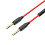 Аудио кабель Aux Hoco UPA12 с микрофоном (1m) black/red