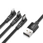 Кабель Baseus Rapid Series 3-in-1 Micro USB+Lightning+Type-C (1.2m) black