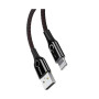Кабель Baseus C-shaped Light Intelligent Power-Off Lightning 2.4A (1m) black
