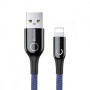 Кабель Baseus C-shaped Light Intelligent Power-Off Lightning 2.4A (1m) blue