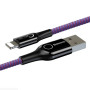 Кабель Baseus C-shaped Light Intelligent Power-Off Lightning 2.4A (1m) purple