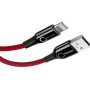 Кабель Baseus C-shaped Light Intelligent Power-Off Lightning 2.4A (1m) red
