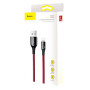 Кабель Baseus C-shaped Light Intelligent Power-Off Lightning 2.4A (1m) red