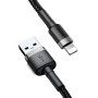 Кабель Baseus Cafule Lightning Cable 2A (1m) black/grey