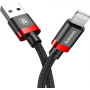 Кабель Baseus Cafule Lightning Cable 2A (1m) black/red
