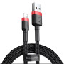 Кабель Baseus Cafule Lightning Cable 2A (1m) black/red
