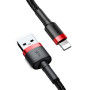 Кабель Baseus Cafule Lightning Cable 2A (1m) black/red