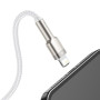Кабель Baseus Cafule Metal Lightning Cable 2.4A (1m) white