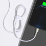 Кабель Baseus Cafule Metal Lightning Cable 2.4A (1m) white