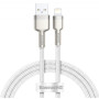 Кабель Baseus Cafule Metal Lightning Cable 2.4A (1m) white