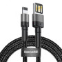 Кабель Baseus Cafule Special Edition Lightning Cable 2.4A (1m) black