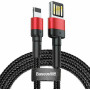 Кабель Baseus Cafule Special Edition Lightning Cable 2.4A (1m) red/black