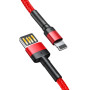 Кабель Baseus Cafule Special Edition Lightning Cable 2.4A (1m) red/black
