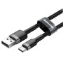 Кабель Baseus Cafule Type-C Cable 2A (2m) black/grey