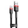 Кабель Baseus Cafule Type-C Cable 2A (2m) black/red