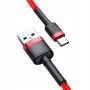 Кабель Baseus Cafule Type-C Cable 2A (2m) black/red