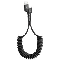 Кабель Baseus Fish Eye Spring Data Type-C Cable 2A (1m) black