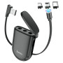 Кабель Hoco S50 Magnetic 3in1 Lightning - Micro USB - Type-C (1m) black