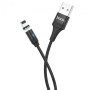 Кабель Hoco U76 "Fresh magnetic" Lightning (1.2m) black