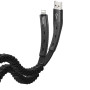 Кабель Hoco U78 "Cotton treasure elastic" lightning (1.2m) black
