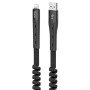 Кабель Hoco U78 "Cotton treasure elastic" lightning (1.2m) black