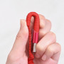Кабель Hoco U78 "Cotton treasure elastic" lightning (1.2m) red