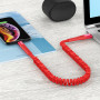 Кабель Hoco U78 "Cotton treasure elastic" lightning (1.2m) red