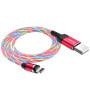 Кабель Hoco U90 "Ingenious streamer" Lightning (1m) red