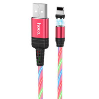 Кабель Hoco U90 "Ingenious streamer" Lightning (1m) red