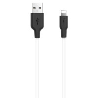 Кабель Hoco X21 Plus Silicone Lightning Cable (1m) black/white