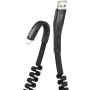Кабель Hoco U78 "Cotton treasure elastic" Micro USB (1.2m) black