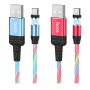Кабель Hoco U90 "Ingenious streamer" Micro USB (1m) blue