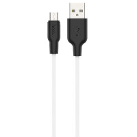 Кабель Hoco X21 Plus Silicone Micro USB Cable (1m) black/white