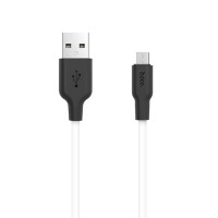 Кабель Hoco X21 Silicone Micro USB Cable (1m) black/white