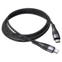 Кабель Hoco U99 "Vortex" Type-C to Type-C 100W (2m) black
