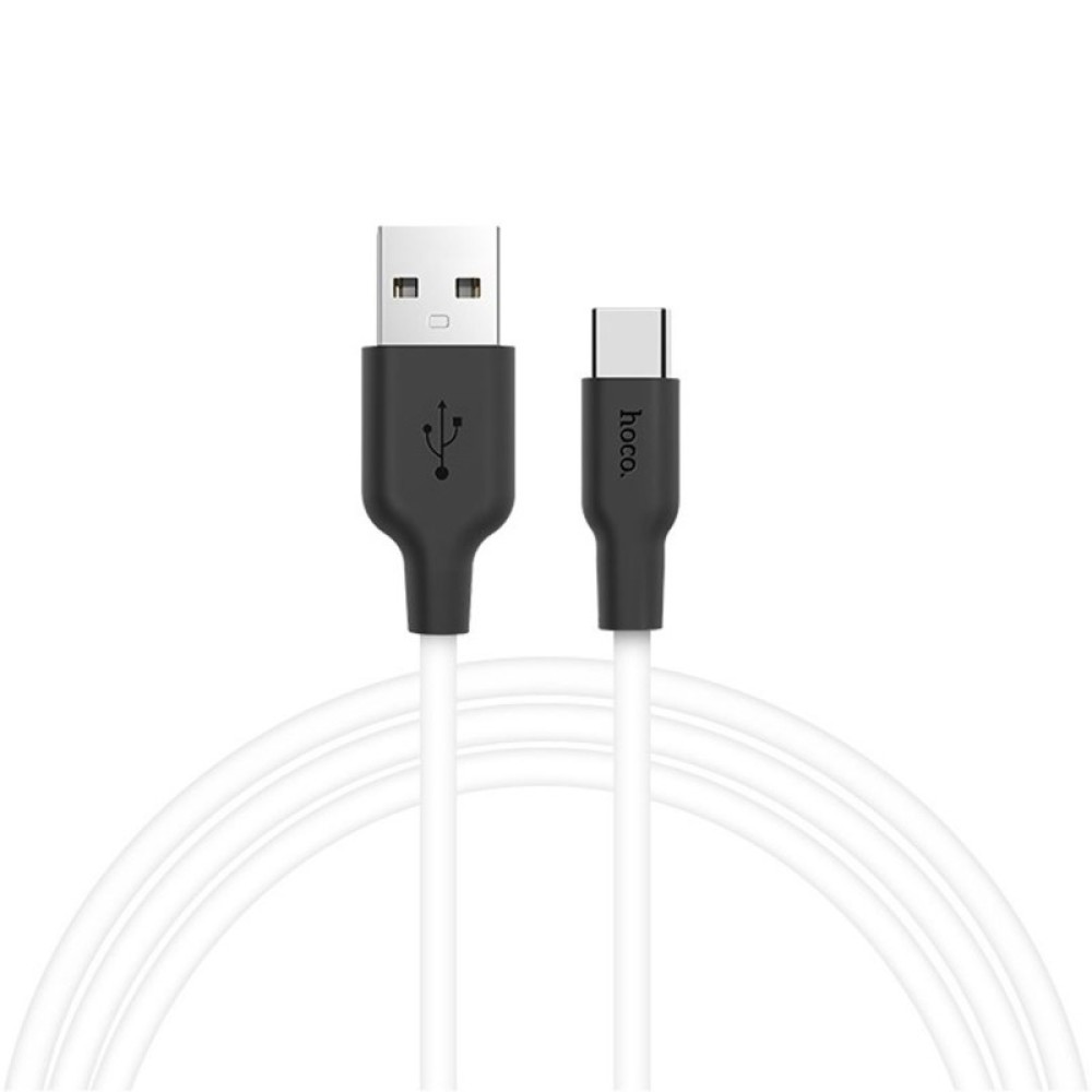 Кабель Hoco X21 Plus Silicone Type-C Cable (2m) black/white