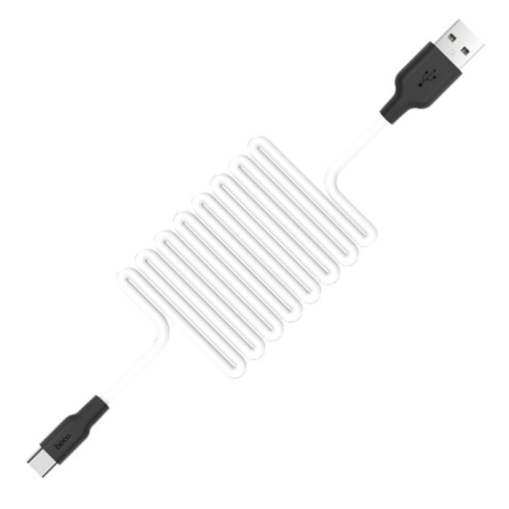 Кабель Hoco X21 Plus Silicone Type-C Cable (2m) black/white