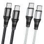 Кабель Hoco X50 "Excellent" Type-C to Type-C (1m) black