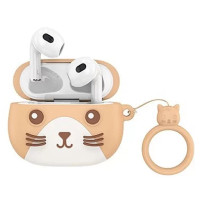 Бездротові Bluetooth навушники Hoco EW46 Khaki Cat orange